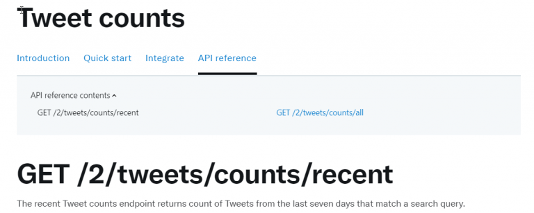 Support for the new Twitter API Tweet Counts Endpoint added to Social Opinion API