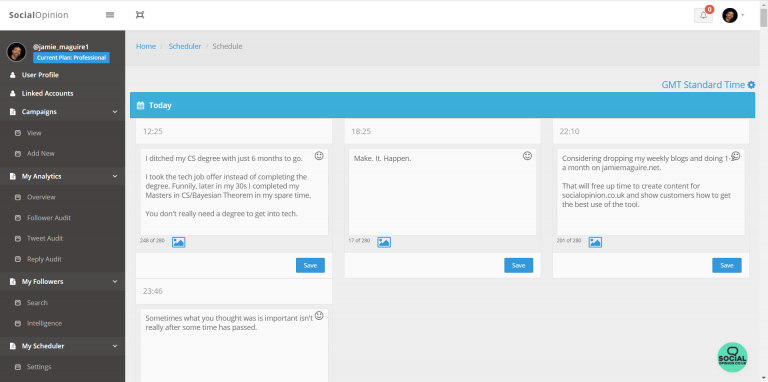 Cross Share Scheduled Tweets to LinkedIn using Social Opinion (Coming Soon)