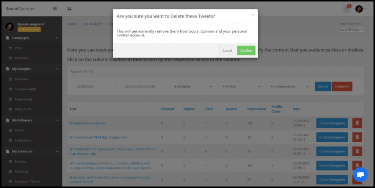 How to Cleanup Your Twitter Account by Using Social Opinion Bulk Deletion Feature