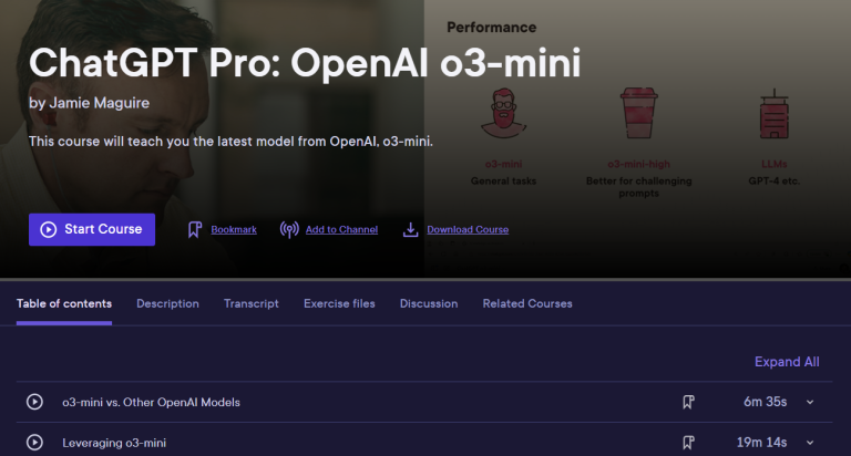 My New Course ‘ChatGPT Pro: OpenAI o3-mini’ is LIVE on Pluralsight