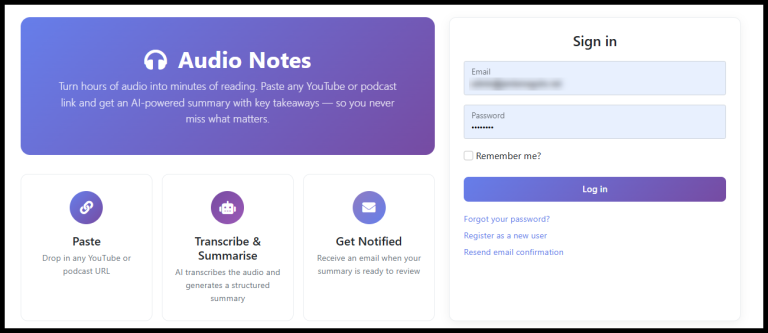 Audio Notes 2.0. Smarter Summaries, Better Insights, Less Time Wasted